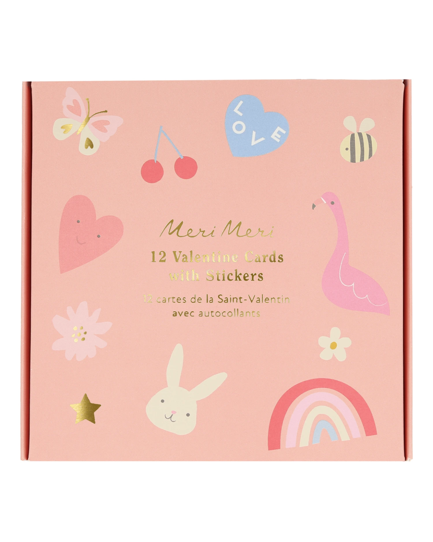 Meri-Meri Heart Concertina Valentine Cards + Stickers 3 Meri-Meri Heart Concertina Valentine Cards + Stickers