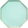 Meri-Meri Mint Dinner Plates -LITTLE Baby Gear little meri meri large mint octagonal plate 12084667973674
