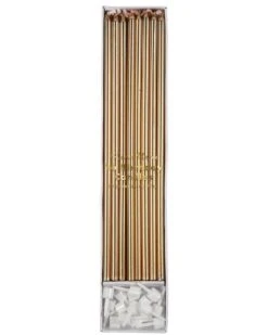 Meri-Meri Long Candles In Gold