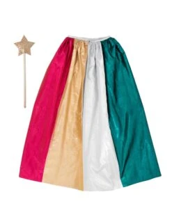 Meri-Meri Metallic Rainbow Cape + Wand