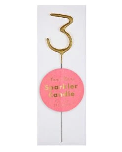 Meri-Meri Mini #3 Sparkler In Gold