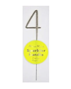 Meri-Meri Mini #4 Sparkler In Silver