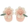 Meri-Meri Peach Daisy Baby Booties -LITTLE Baby Gear little meri meri peach daisy baby booties 13809645584426