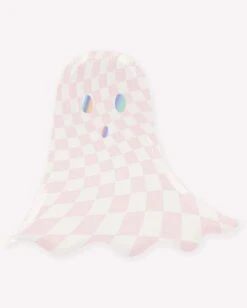 Meri-Meri Pink Checker Ghost Plates