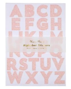 Meri-Meri Pink Glitter Alphabet Sticker Sheets