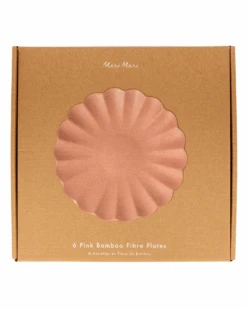 Meri-Meri Pink Large Bamboo Fiber Plate Set -LITTLE Baby Gear little meri meri pink large bamboo fiber plate set 41105426448676