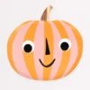 Meri-Meri Pink & Orange Stripy Pumpkin Plates -LITTLE Baby Gear little meri meri pink orange stripy pumpkin plates 42168375509284