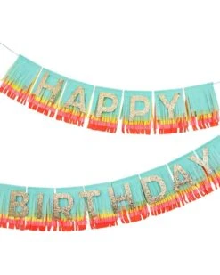 Meri-Meri Rainbow Happy Birthday Fringe Garland