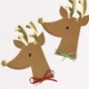 Meri-Meri Reindeer With Raffia Bow Plates -LITTLE Baby Gear little meri meri reindeer with raffia bow plates 49646711636260