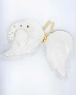 Meri-Meri Tulle Ruffle Angel Wings + Headband