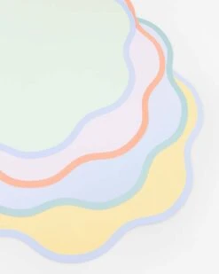 Meri-Meri Wavy Round Paper Placemats -LITTLE Baby Gear little meri meri wavy round paper placemats 50871189340452