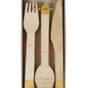 Meri-Meri Wooden Cutlery In Gold -LITTLE Baby Gear little meri meri wooden cutlery in gold 5008318890026