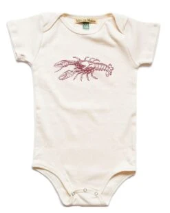 Lobster Onesie In Natural + Red