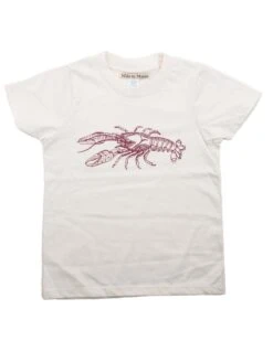 Lobster Tee In Natural + Red