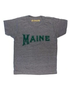 Maine Baby Tee In Grey + Green
