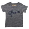 Maine Baby Tee In Grey + Navy