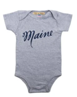 Maine Onesie In Grey + Navy