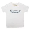 Whale Baby Tee In Natural + Navy