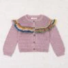 Crochet Joya Cardigan In Plum Petal -LITTLE Baby Gear little misha puff crochet joya cardigan in plum petal 51214427226404