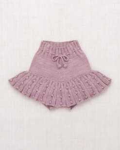 Eyelet Popcorn Skating Skirt In Plum Petal