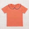 Rickrack Collar Tee In Gamberetto -LITTLE Baby Gear little misha puff rickrack collar tee in gamberetto 51214452392228