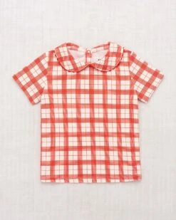Rickrack Collar Tee In Tomato Piazza