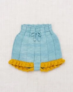 Scallop Hem Shorts In Sky