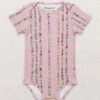 Short Sleeve Lap Onesie In Plum Petal Little Botanica