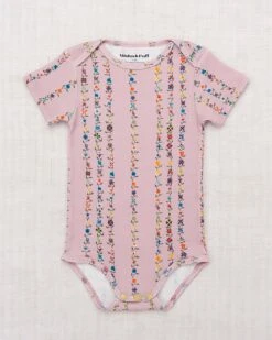 Short Sleeve Lap Onesie In Plum Petal Little Botanica