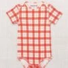Short Sleeve Lap Onesie In Tomato Piazza