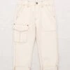 Utility Jeans In Gesso -LITTLE Baby Gear little misha puff utility jeans in gesso 1155572329