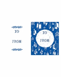 Dreidel Downpour Gift Labels