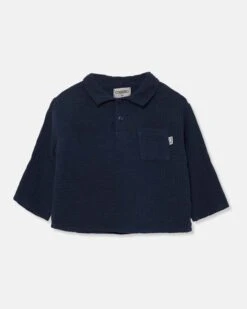 Bernat Textured Baby Shirt In Navy