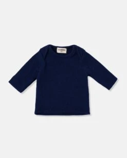 Blair Soft Knit Newborn Top In Navy