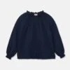 Blanca Textured Blouse In Navy