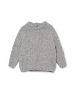 Drew Melange Tricot Baby Sweater In Grey