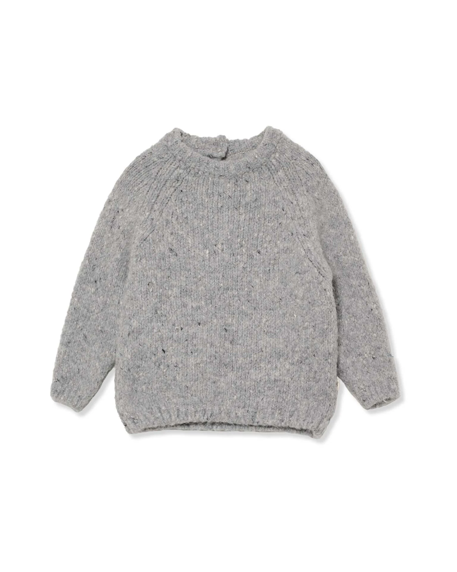 Drew Melange Tricot Baby Sweater In Grey 3 Drew Melange Tricot Baby Sweater In Grey