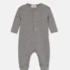 Glen Soft Knit Newborn Jumpsuit In Grey