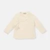 Luan Velour Corduroy Newborn Top In Ivory