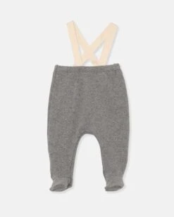 Maggie Soft Knit Newborn Pants In Grey