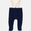 Maggie Soft Ribbed Newborn Pants In Navy