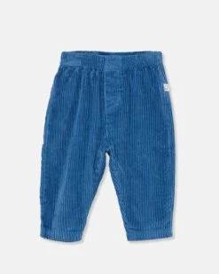 Miki Corduroy Baby Pants In Blue