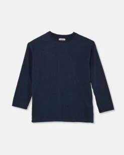 Organic Warm Baby Tee In Navy