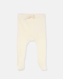 Pat Velour Corduroy Newborn Pants In Ivory