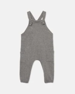 Ronie Knit Baby Overalls In Grey