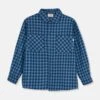 Samuel Gingham Shirt In Blue -LITTLE Baby Gear little my little cozmo samuel gingham shirt in blue 49271214407972
