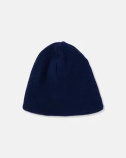 Soft Ribbed Newborn Beanie In Navy