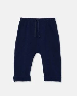 Zack Soft Knit Baby Pants In Navy