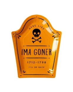 Hey Pumpkin! Tombstone Paper Plates -LITTLE Baby Gear little my mind s eye hey pumpkin tombstone paper plates 42998383804708