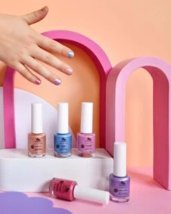 Water Based Nail Polish In Shimmery Peach -LITTLE Baby Gear little no nasties water based nail polish in shimmery peach 45781915500836